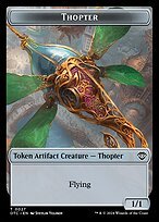 Matte Finish Outlaws of Thunder Junction Commander Tokens Thopter ( #27 )