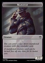 Matte Finish Outlaws of Thunder Junction Commander Tokens Manifest ( #28 )