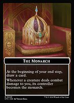 Matte Finish Outlaws of Thunder Junction Commander Tokens The Monarch ( #29 )