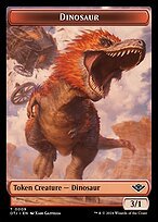 Matte Finish Outlaws of Thunder Junction Tokens Dinosaur ( #9 )