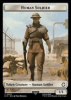 Glossy Finish Fallout Tokens Human Soldier ( #3 )