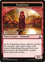 Matte Finish Rivals of Ixalan Tokens Elemental ( #1 )