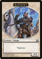 Matte Finish Return to Ravnica Tokens Knight ( #2 )