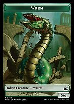 Matte Finish Ravnica Remastered Tokens Wurm ( #13 )