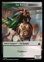 Matte Finish Ravnica Remastered Tokens Elf Knight ( #15 )