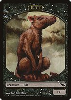 Matte Finish Shadowmoor Tokens Rat ( #3 )