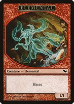 Matte Finish Shadowmoor Tokens Elemental ( #4 )