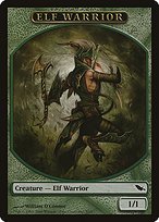 Matte Finish Shadowmoor Tokens Elf Warrior ( #5 )