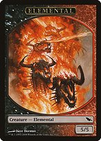 Matte Finish Shadowmoor Tokens Elemental ( #9 )