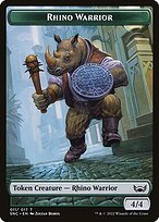 Matte Finish Streets of New Capenna Tokens Rhino Warrior ( #11 )