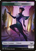 Matte Finish Streets of New Capenna Tokens Citizen ( #12 )