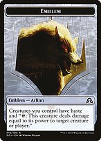 Matte Finish Shadows over Innistrad Tokens Arlinn, Embraced by the Moon Emblem ( #18 )