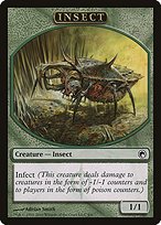 Glossy Finish Scars of Mirrodin Tokens Insect ( #4 )