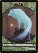 Glossy Finish Scars of Mirrodin Tokens Wolf ( #5 )