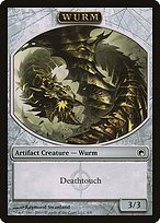 Glossy Finish Scars of Mirrodin Tokens Wurm ( #8 )