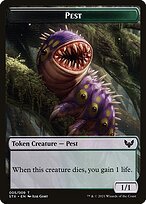 Matte Finish Strixhaven: School of Mages Tokens Pest ( #5 )