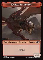 Glossy Finish Tarkir: Dragonstorm Commander Tokens Karox Bladewing ( #19 )