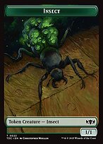 Glossy Finish Tarkir: Dragonstorm Commander Tokens Insect ( #22 )