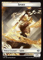 Matte Finish Tarkir: Dragonstorm Tokens Spirit ( #6 )