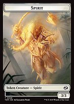 Matte Finish Tarkir: Dragonstorm Tokens Spirit ( #8 )