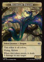 Matte Finish Tarkir: Dragonstorm Tokens Reliquary Dragon ( #15 )