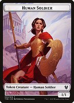 Matte Finish Theros Beyond Death Tokens Human Soldier ( #2 )
