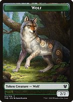 Matte Finish Theros Beyond Death Tokens Wolf ( #11 )