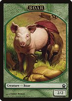 Matte Finish Theros Tokens Boar ( #8 )