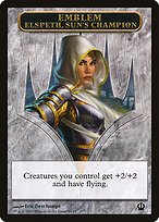 Matte Finish Theros Tokens Elspeth, Sun's Champion Emblem ( #11 )