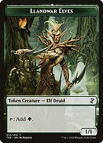 Matte Finish Time Spiral Remastered Tokens Llanowar Elves ( #12 )