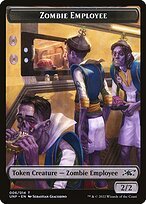 Matte Finish Unfinity Tokens Zombie Employee ( #6 )