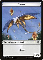 Matte Finish Crimson Vow Commander Tokens Spirit ( #3 )