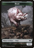 Glossy Finish Innistrad: Crimson Vow Tokens Boar ( #12 )