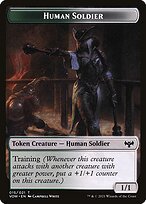Glossy Finish Innistrad: Crimson Vow Tokens Human Soldier ( #15 )