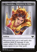 Glossy Finish Innistrad: Crimson Vow Tokens Chandra, Dressed to Kill Emblem ( #20 )