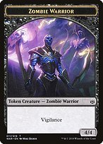Glossy Finish War of the Spark Tokens Zombie Warrior ( #11 )