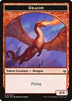 Glossy Finish War of the Spark Tokens Dragon ( #13 )