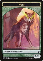 Glossy Finish War of the Spark Tokens Wolf ( #15 )