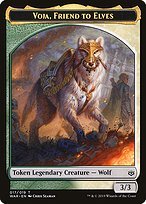 Glossy Finish War of the Spark Tokens Voja, Friend to Elves ( #17 )