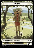 Matte Finish Wilds of Eldraine Tokens Human ( #2 )