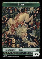 Matte Finish Wilds of Eldraine Tokens Beast ( #8 )