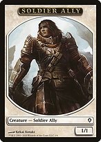 Matte Finish Worldwake Tokens Soldier Ally ( #1 )