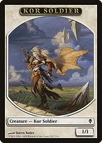 Matte Finish Zendikar Tokens Kor Soldier ( #3 )