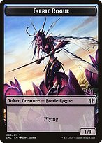 Glossy Finish Zendikar Rising Commander Tokens Faerie Rogue ( #3 )