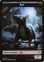 Glossy Finish Zendikar Rising Commander Tokens Rat ( #6 )
