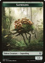 Glossy Finish Zendikar Rising Commander Tokens Saproling ( #9 )