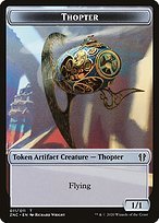 Glossy Finish Zendikar Rising Commander Tokens Thopter ( #11 )