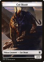 Matte Finish Zendikar Rising Tokens Cat Beast ( #3 )