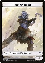 Matte Finish Zendikar Rising Tokens Kor Warrior ( #4 )