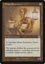Matte Finish Urza's Destiny Brass Secretary ( #128 )